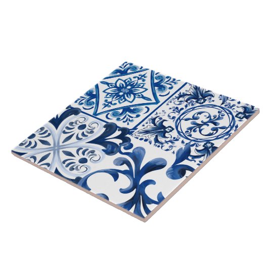 mediterrane Fliesen, sizilianische Fliesen, Majoli Fliese (Seite)