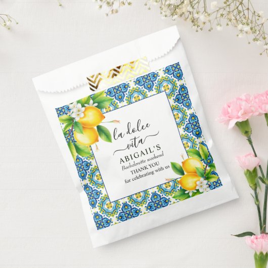 Mediterrane Fliesen, Zitronen Bachelorette Wochene Geschenktütchen (Versiegelt)