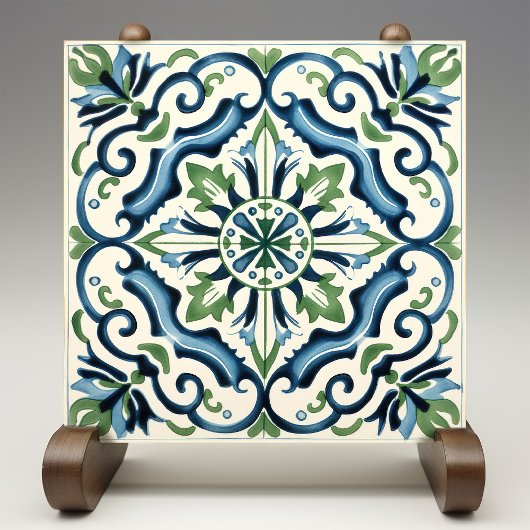 Mediterrane Flora Elegante Keramik Print Tile Fliese