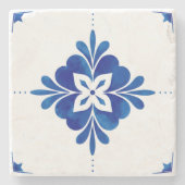 mediterrane Flora Steinuntersetzer (Vorderseite)