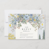 Mediterrane Gartenhochzeit RSVP Karte (Vorderseite)