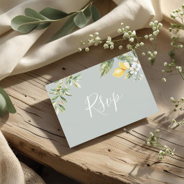 Mediterrane Gartenlemon Menü Auswahl RSVP Karte