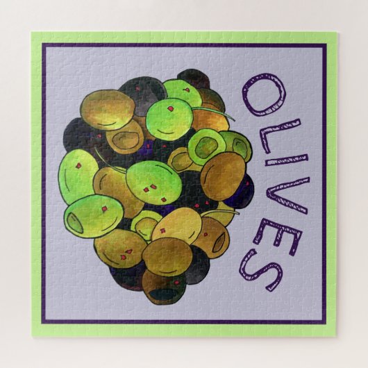 Mediterrane gemischte Oliven Griechische Kalamata Puzzle (Horizontal)