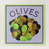 Mediterrane gemischte Oliven Griechische Kalamata Puzzle (Vertikal)