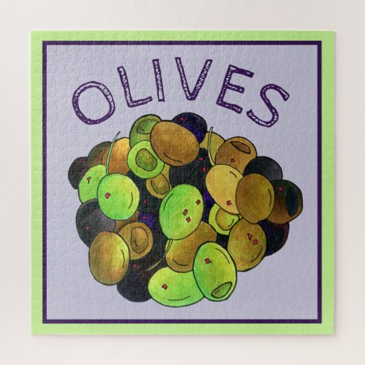 Mediterrane gemischte Oliven Griechische Kalamata Puzzle (Vertikal)