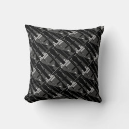 Mediterrane, graue, schwarze Steinkohle Kissen