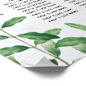 Mediterrane Hochzeitssattelkarte für Granatapfel Poster (Ecke)