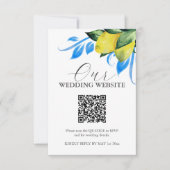 Mediterrane Hochzeitsseite RSVP Card QR Code Einladung (Vorderseite)