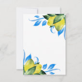 Mediterrane Hochzeitsseite RSVP Card QR Code Einladung (Rückseite)