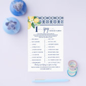 Mediterrane I Spy Wedding Game Card Flyer (Einzeln)