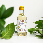 Mediterrane italienische Sommer Doodle Mini Gefall Weinetikett