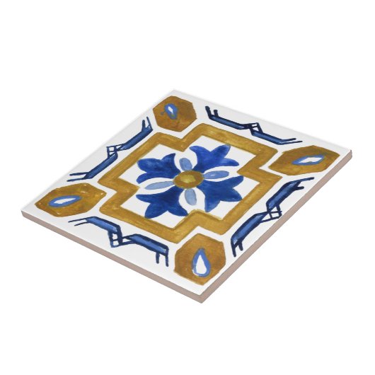 mediterrane Kacheln, Majolika, sizilianischer Stil Fliese (Seite)