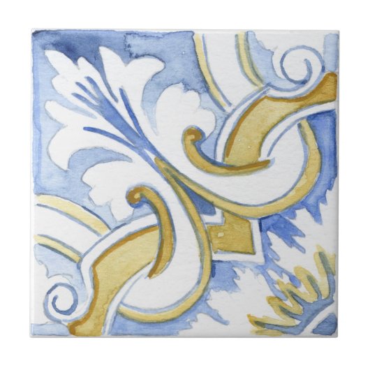 mediterrane Kacheln, Majolika, sizilianischer Stil Fliese (Vorderseite)