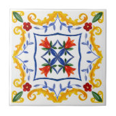 mediterrane Kacheln, Majolika, sizilianischer Stil Fliese (Vorderseite)