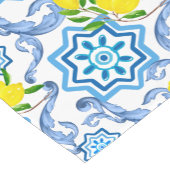 mediterrane Kacheln, Majolika, sizilianischer Stil Kurzer Tischläufer (Ecke)