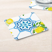 mediterrane Kacheln, Majolika, sizilianischer Stil Rechteckiger Pappuntersetzer (angewinkelt)