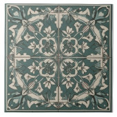 Mediterrane Keramik Grün & Grau Fliese (Vorderseite)