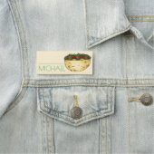 Mediterrane Küche Falafel Pita Restaurant Server Namensschild (Beispiel)