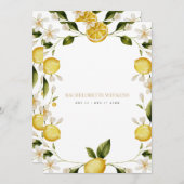 Mediterrane Lemon Bachelorette Wochenende Card Einladung (Vorne/Hinten)
