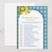 Mediterrane Lemon Brautparty Showkarte Einladung (Vorne/Hinten)