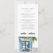 Mediterrane Lemon-Hochzeitskarte Einladung (Rückseite)