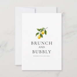 Mediterrane Lemon-Tile-Brautparty-Karte Einladung