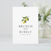 Mediterrane Lemon-Tile-Brautparty-Karte Einladung (Stehend Vorderseite)