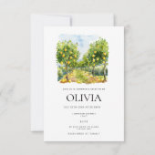 Mediterrane Lemon-Tile-Brautparty-Karte Einladung (Rückseite)