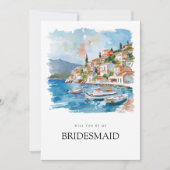 Mediterrane Lemon Tiles Bridesmaid - Vorschlagskar Save The Date (Vorderseite)