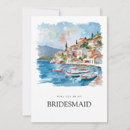 Mediterrane Lemon Tiles Bridesmaid - Vorschlagskar Save The Date