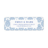 Mediterrane Lemon Wedding Rücksendeadresse (Vorne)