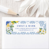 Mediterrane Lemon Wedding Rücksendeadresse (Insitu)
