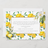 Mediterrane Limone Save the Date Hochzeitskarte (Rückseite)