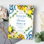 Mediterrane Majolica Fliesen Zitronen Geburtstagsp Einladung<br><div class="desc">Mediterrane Majolika Fliesen Zitronen Geburtstagsfeier Einladung Vorlage,  italienischer Stil Capri,  Amalfi Küste,  Sizilien themed Party Einladungen für Sommerveranstaltungen.</div>
