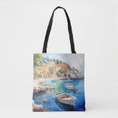 Mediterrane Meereslandschaften Ölmalerei Design Tasche (Vorderseite)