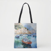 Mediterrane Meereslandschaften Ölmalerei Design Tasche (Vorderseite)