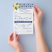 Mediterrane Note für Paare Wedding Game Card Flyer (Handgriff)