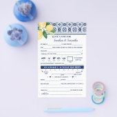 Mediterrane Note für Paare Wedding Game Card Flyer (Einzeln)