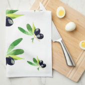 Mediterrane Oliven Küchentuch (Viertel Falte)