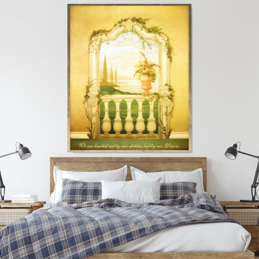 Mediterrane Seeblick Leinwanddruck (Insitu (Schlafzimmer))