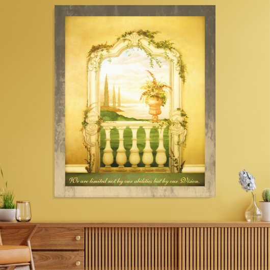 Mediterrane Seeblick Leinwanddruck (Insitu (Wohnzimmer))