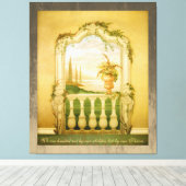 Mediterrane Seeblick Leinwanddruck (Insitu (Holzboden))