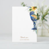 Mediterrane Sonnenblumen Dusche Danke (Stehend Vorderseite)