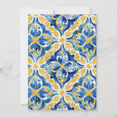 Mediterrane Tiles Lemon 25. Geburtstag Einladung (Rückseite)