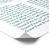 Mediterrane Vegetation Hochzeitskarte Poster (Ecke)