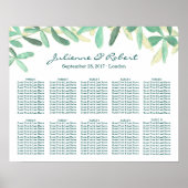 Mediterrane Vegetation Hochzeitskarte Poster (Vorne)