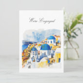 Mediterrane Verlobung Ankündigung (Stehend Vorderseite)