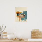 Mediterrane Villa Vintag Poster (Küche)