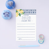 Mediterrane Weitergabe einer Datums-Idee-Duschkart Flyer (Einzeln)