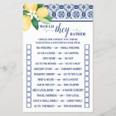 Mediterrane Würden sie eher Dusche Spielkarte Flyer (Vorne)